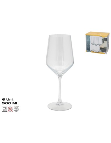 SET 6 COPAS ALICE II 500ML