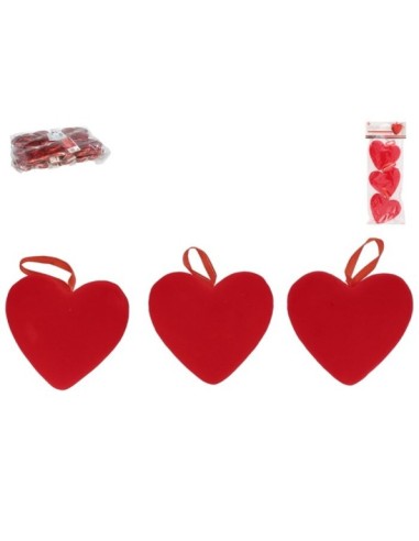 CORAZON COLGANTE X3  LOVE 9X8X3 CM