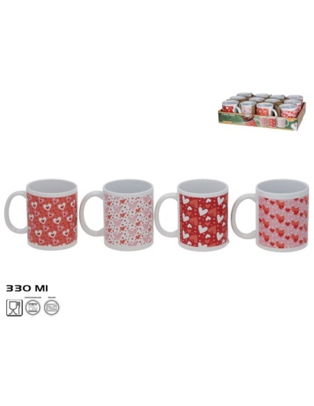 JARRA MUG GRES AMOR 330ML 4 SURTIDOS
