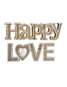 DECORACION LUMINOSA LED MDF 45X4X14,5 LOVE 2 SURT.