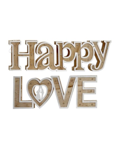 DECORACION LUMINOSA LED MDF 45X4X14,5 LOVE 2 SURT.