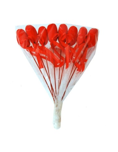 PICK  CORAZÓN  CON CINTA 3,7/35 CM 8 UNIDADES