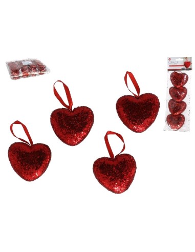 CORAZON COLGANTE X4  LOVE 6,5X6X2CM