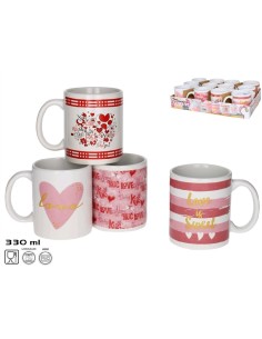 TAZA MUG GRES FOREVER 330ML 4 SURTIDOS