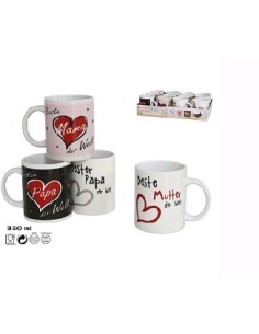 JARRA MUG MUM/DAD 330 ML 4 SURT. - CERAM