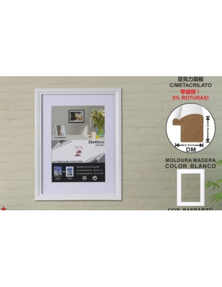 MARCO FACIL MADERA DM-886 30X40CM(8)