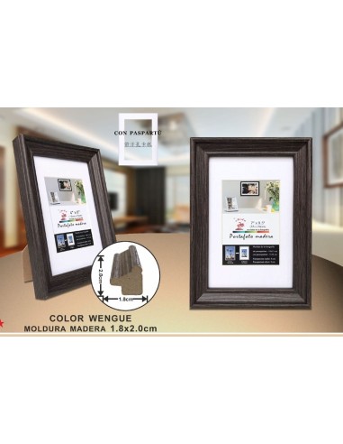 PORTAFOTO MADERA DM-843 18X24CM(12/24)