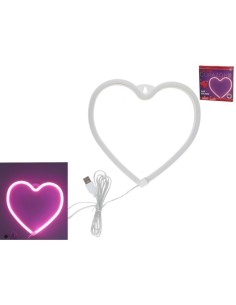 CORAZON 56 LEDS USB LUZ CALIDA 21X1,6X20 CM