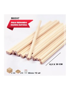 PALO REDONDO DE MADERA 5MMX30CM