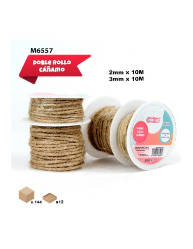 DOBLE ROLLO CAÑAMO 0.2MMX10M+0.3MMX10M
