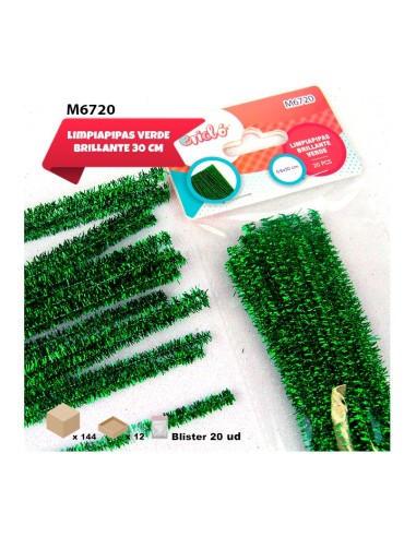 LIMPIAPIPA SBRILLANTE VERDE 0.6X30CM 20PCS
