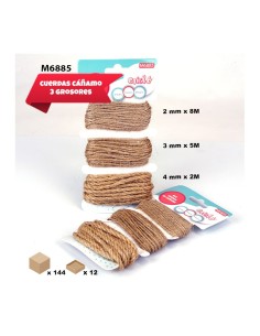 MIX CUERDA DE CAÑAMO 2MM (8M) 3MM (5M) 4MM (2M)