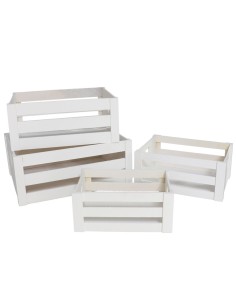 CAJA MADERA X4 BLANCO
