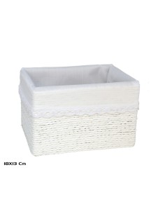 CESTA AZKAR BLANCO RECTAN. 18X13X11CM