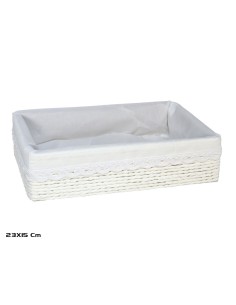 CESTA AZKAR BLANCO RECTAN. 23X15X6CM