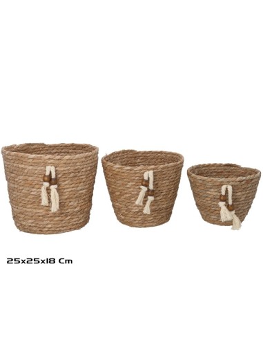 SET 3 CESTAS ADONIS 25X20X18CM