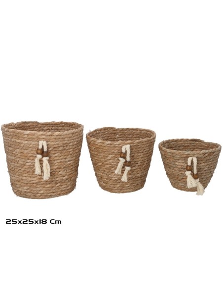 SET 3 CESTAS ADONIS 25X20X18CM