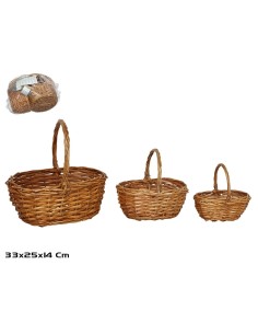 SET 3 CESTAS  MORFEO 33X25X14CM