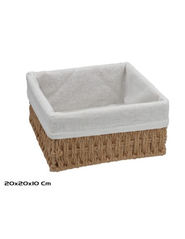 CESTA RECTANGULAR ANA 20X20X10CM NATURAL