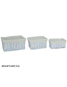 CESTA X3 PENELOPE 40X27X20CM BLANCO