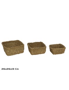CESTAS X3 KAISA CUADRADA ALGA MARINA 26X26X12 CM