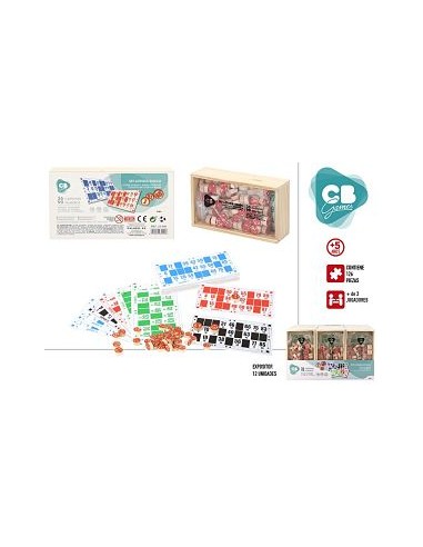 SET LOTERIA BINGO MADERA - 36 CARTONES - CB GAMES