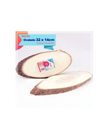 PLANCHA OVALADA DE MADERA 32 X 14CM