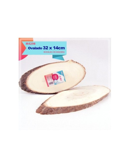 PLANCHA OVALADA DE MADERA 32 X 14CM
