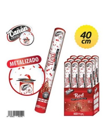[44254] CAÑON FIESTA TIRAS RED 40CM