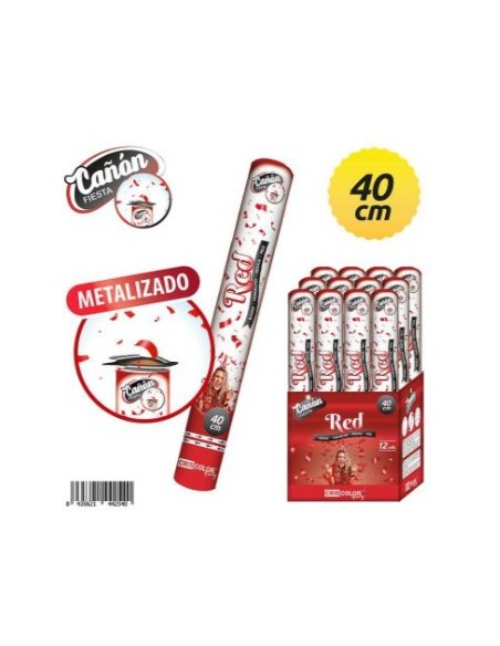 [44254] CAÑON FIESTA TIRAS RED 40CM