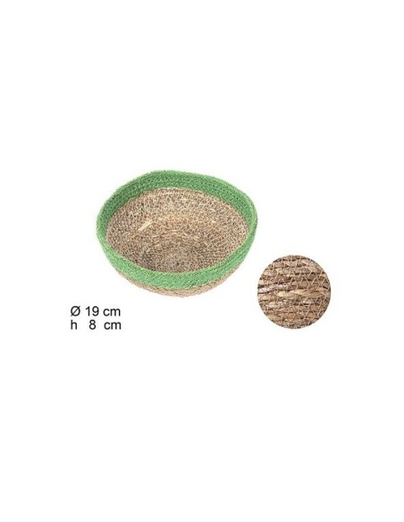 BOWL REDONDO SEGRASS CON BORDE YUTE
