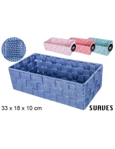 CESTA NYLON COLOR FUCSIA SURTIDOS 33X18X10CM