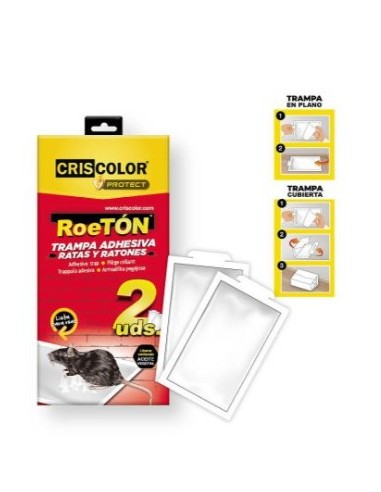 [42670] ROETON TRAMPA ADHESIVA RATAS 2UDS.