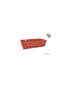 CESTA CORB 28x16 SANGLE PP TERRACOTTA