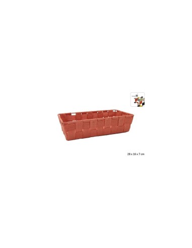 CESTA CORB 28x16 SANGLE PP TERRACOTTA