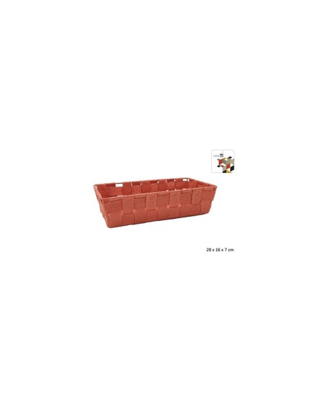CESTA CORB 28x16 SANGLE PP TERRACOTTA