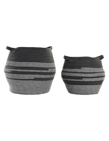 CESTA SET 2 ALGODON 30X30X37 24X30 GRIS