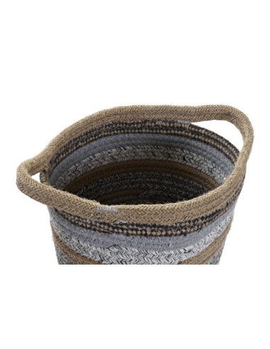CESTA SET 2 ALGODON JUTE 25X25X28 GRIS
