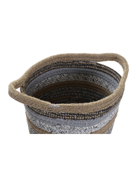 CESTA SET 2 ALGODON JUTE 25X25X28 GRIS