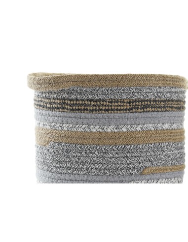 CESTA SET 2 ALGODON JUTE 25X25X28 GRIS