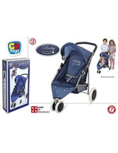 SILLA MUÑECA 3 RUEDAS - BABY STYLE AZUL