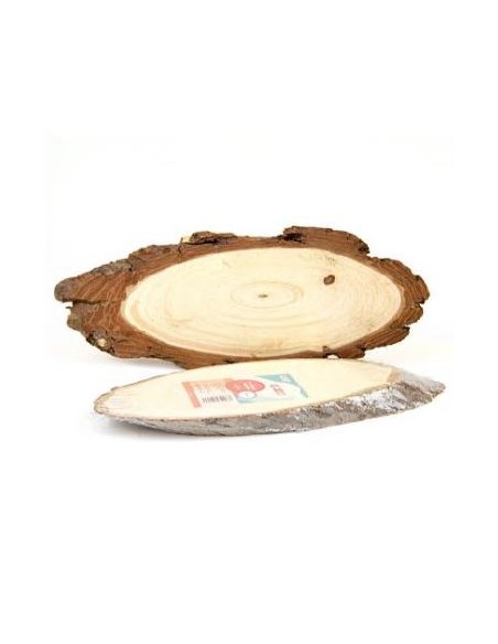 PLANCHA OVALADA DE MADERA 28 X 12CM
