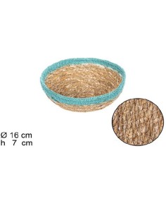 CESTA SEAGRASS REDONDA CON BORDE YUTE