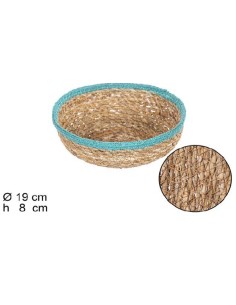 CESTA SEAGRASS REDONDA CON BORDE YUTE