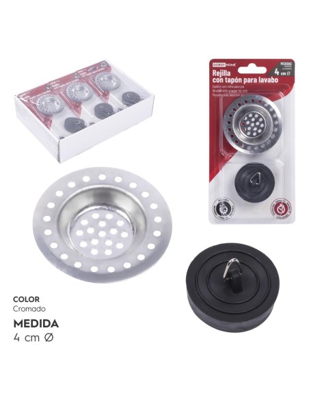 REJILLA LAVABO CON TAPÓN