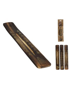 PORTA INCIENSO GOLD PRINT 25,4X4CM 3 SURT.