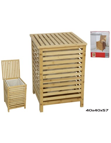 CESTA COLADA BAMBU 40X40X57 CM