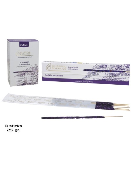 INCIENSO 25G 8 STICKS TULASI SOULFUL LAVENDER