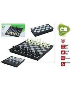 JUEGO AJEDREZ/DAMAS MAGNETICO 25X25 CM