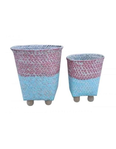 S/2 CESTOS (17*20 / 13*16) (AZUL-ROSA)